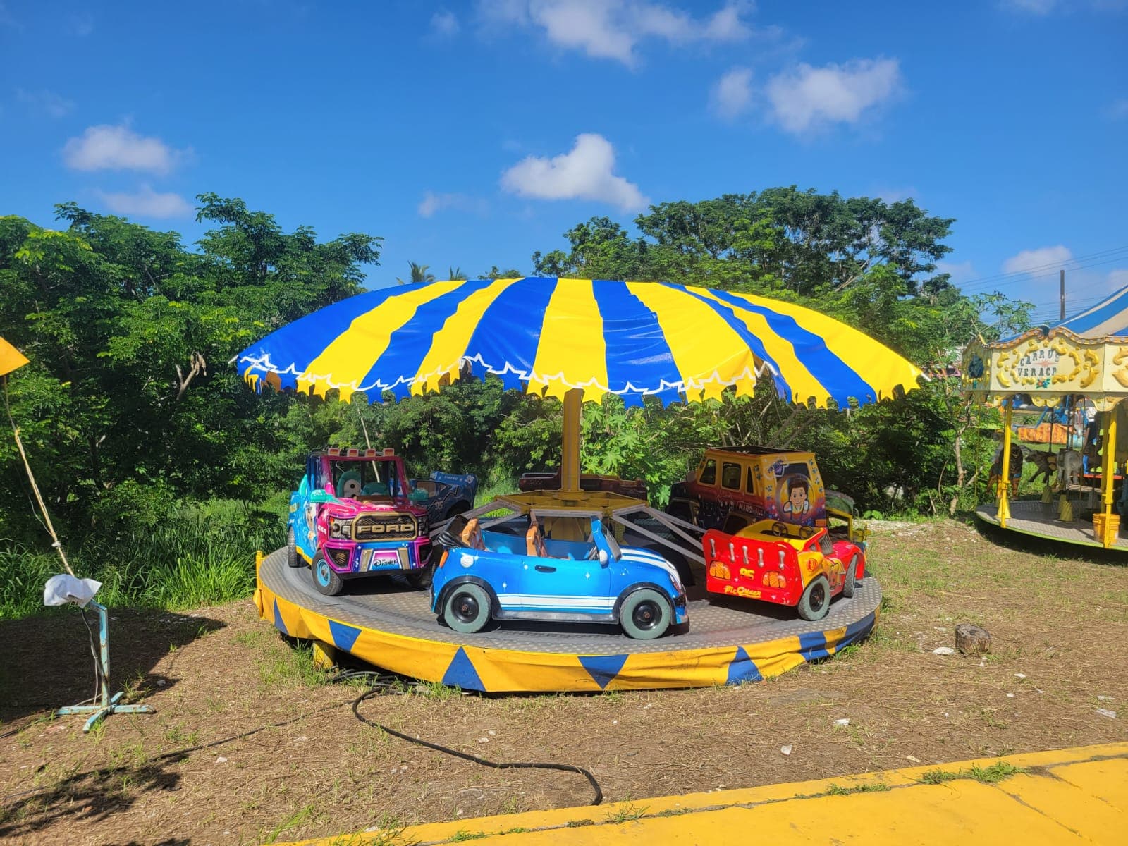 Carritos chocones en funcionamiento